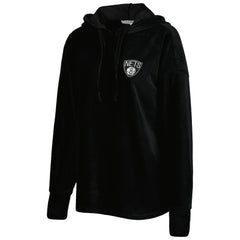 Brooklyn Nets Touch Women's End Line Velour Pullover Hoodie