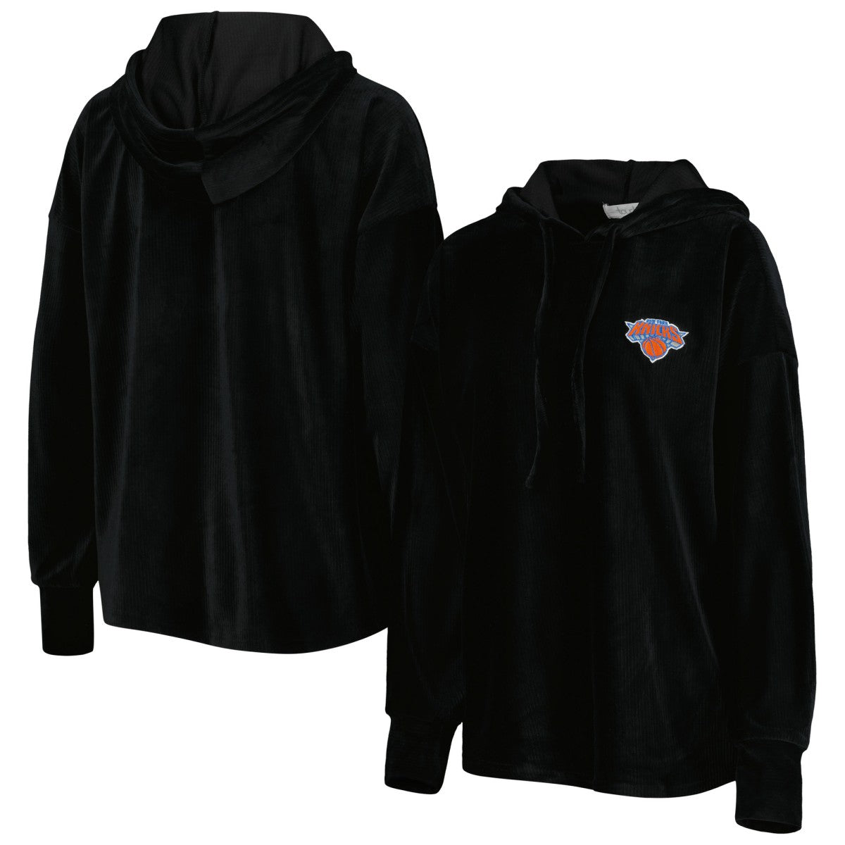 New York Knicks Touch Women's End Line Velour Pullover Hoodie