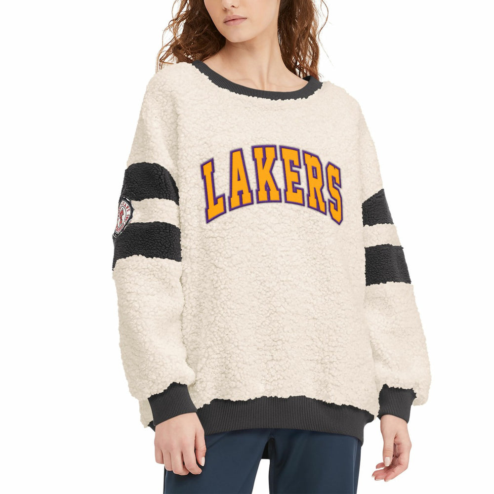 Los Angeles Lakers Tommy Jeans Women's Mindy Sherpa Pullover Sweatshirt