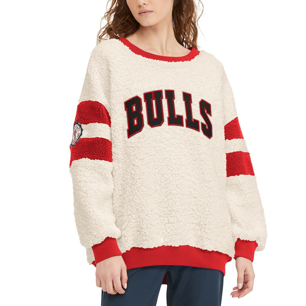 Chicago Bulls Tommy Jeans Women's Mindy Sherpa Pullover Sweatshirt