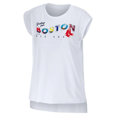 White Boston Red Sox WEAR by Erin Andrews Women's Greetings From T-Shirt