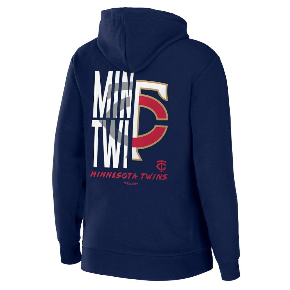 Navy Minnesota Twins WEAR by Erin Andrews Women's Sponge Fleece Full-Zip Hoodie