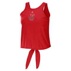 Red Boston Red Sox WEAR by Erin Andrews Women's Open Back Twist Tie Tank Top