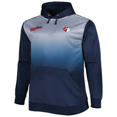 Navy Cleveland Guardians Fade Sublimated Fleece Pullover Hoodie