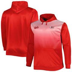 Red Cincinnati Reds Fade Sublimated Fleece Pullover Hoodie