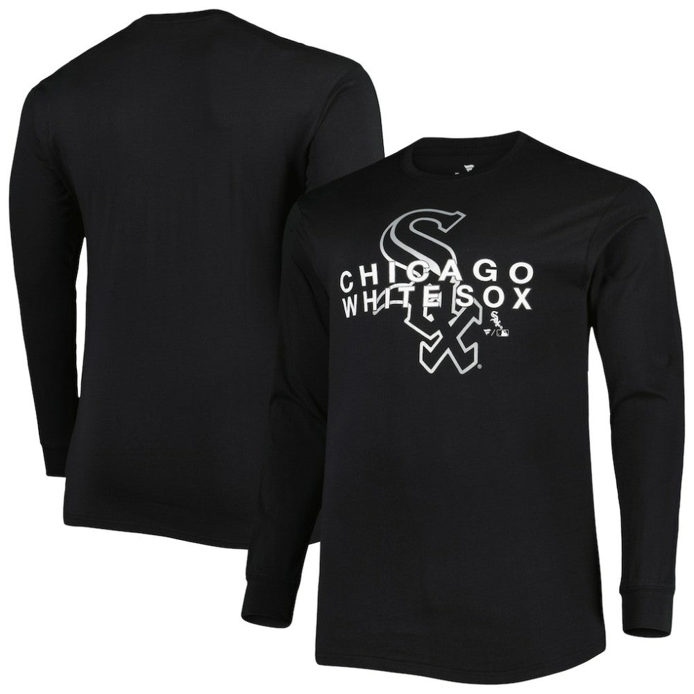 Black Chicago White Sox Big & Tall Long Sleeve T-Shirt