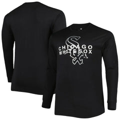 Black Chicago White Sox Big & Tall Long Sleeve T-Shirt