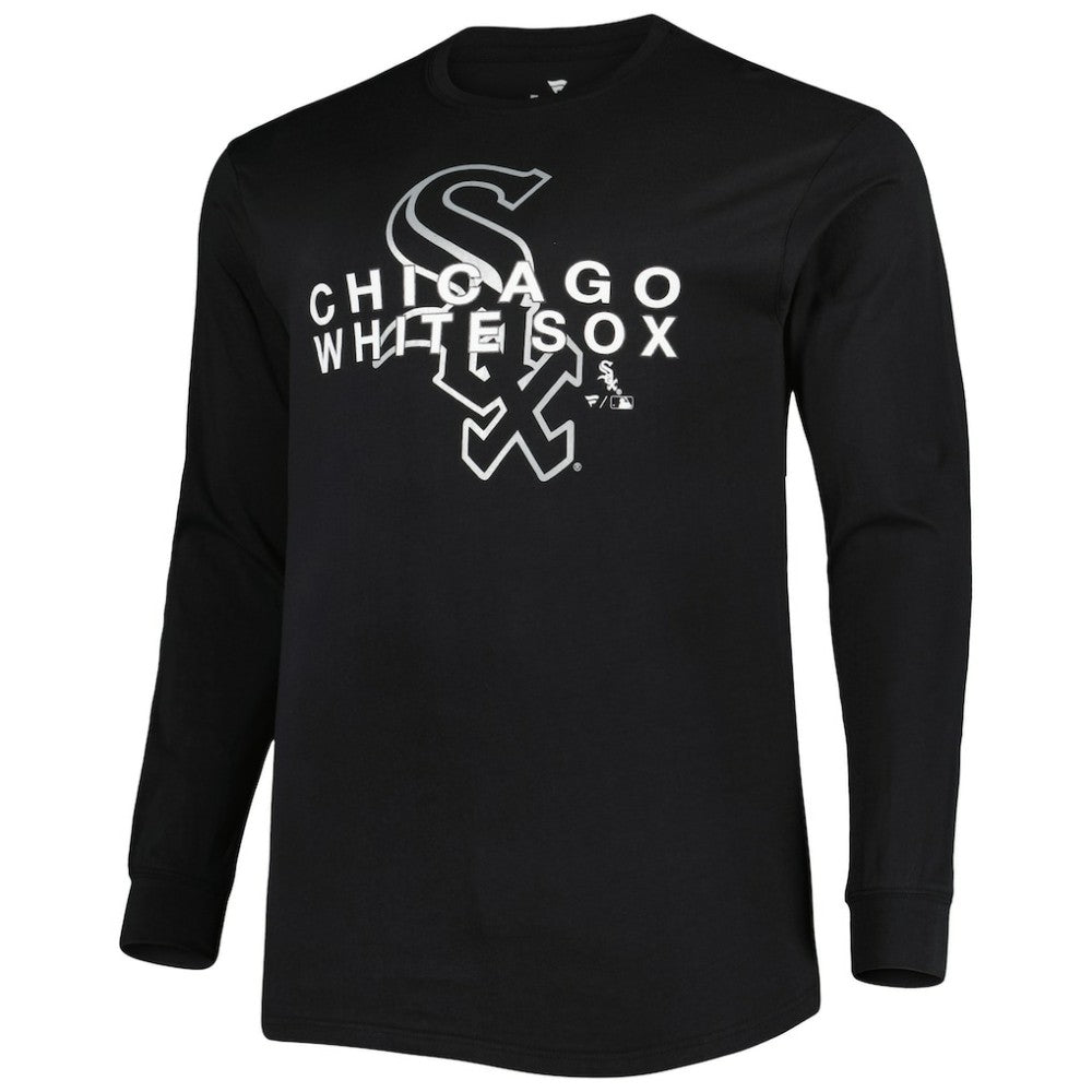 Black Chicago White Sox Big & Tall Long Sleeve T-Shirt