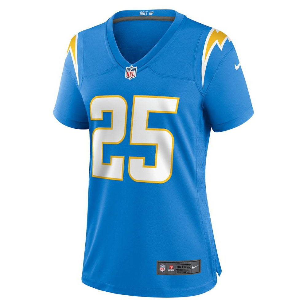 Joshua Kelley  Women's Player Game Jersey - Los Angeles Chargers Jerseys