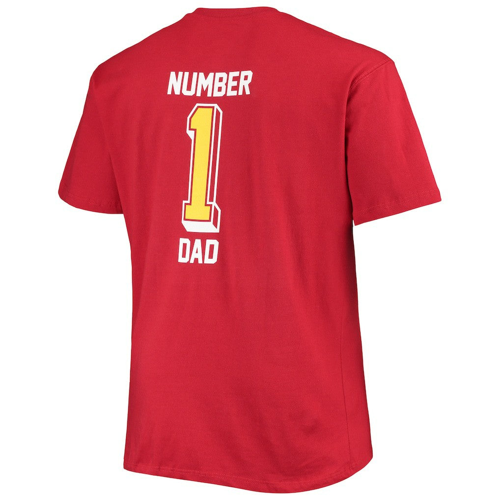 Big & Tall #1 Dad 2-Hit T-Shirt - Arizona Cardinals T-shirts