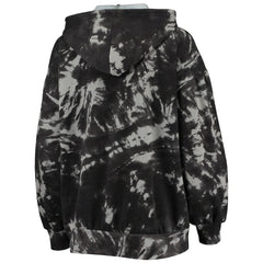 Philadelphia 76ers Majestic Threads Women's Burble Tie-Dye Tri-Blend Pullover Hoodie