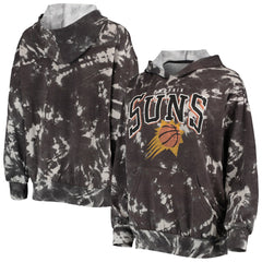 Phoenix Suns Majestic Threads Women's Burble Tie-Dye Tri-Blend Pullover Hoodie