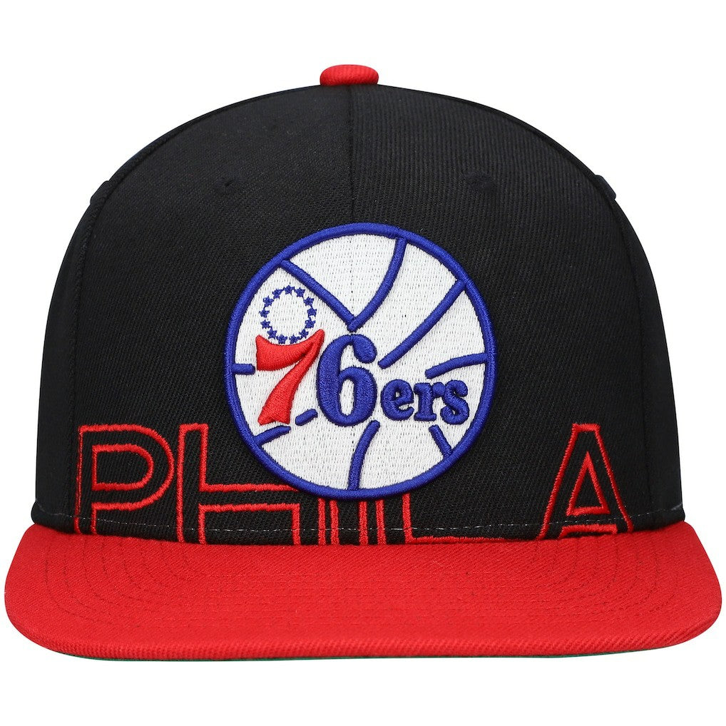 Mitchell & Ness Philadelphia 76ers Hardwood Classics Low Big Face Snapback Hat