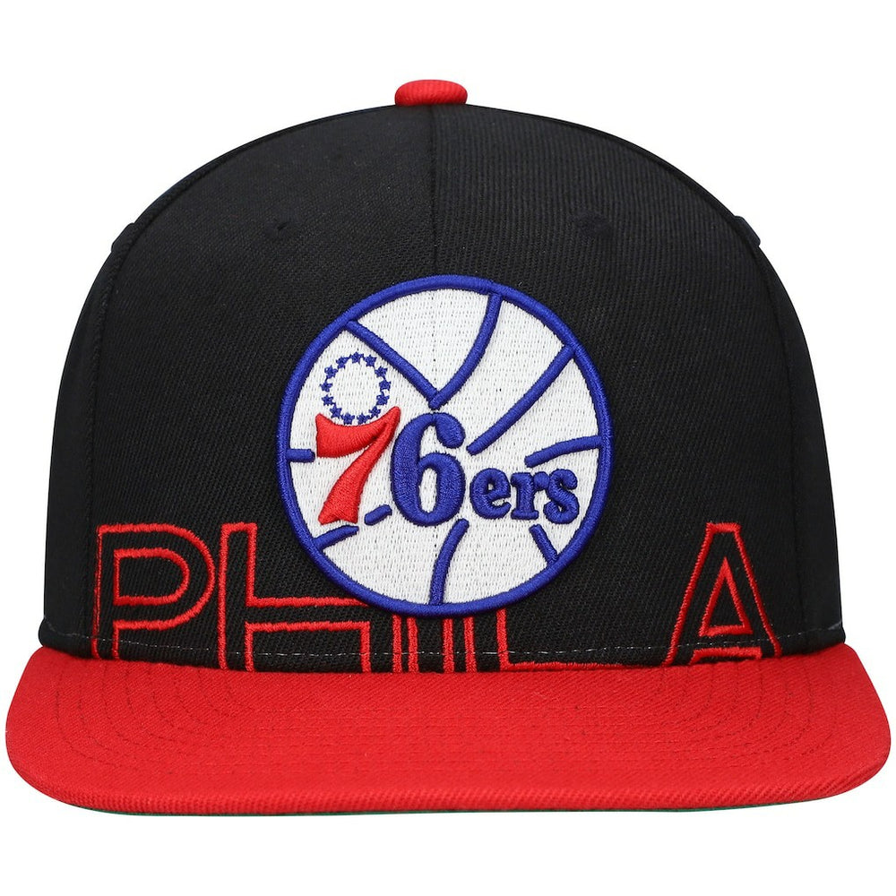 Mitchell & Ness Philadelphia 76ers Hardwood Classics Low Big Face Snapback Hat