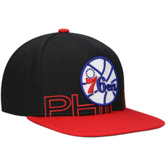 Mitchell & Ness Philadelphia 76ers Hardwood Classics Low Big Face Snapback Hat