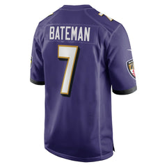Rashod Bateman  Game Player Jersey - Baltimore Ravens Jerseys