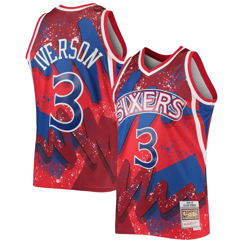 Mitchell & Ness Allen Iverson Philadelphia 76ers Hardwood Classics 1996/97 Hyper Hoops Swingman Jersey