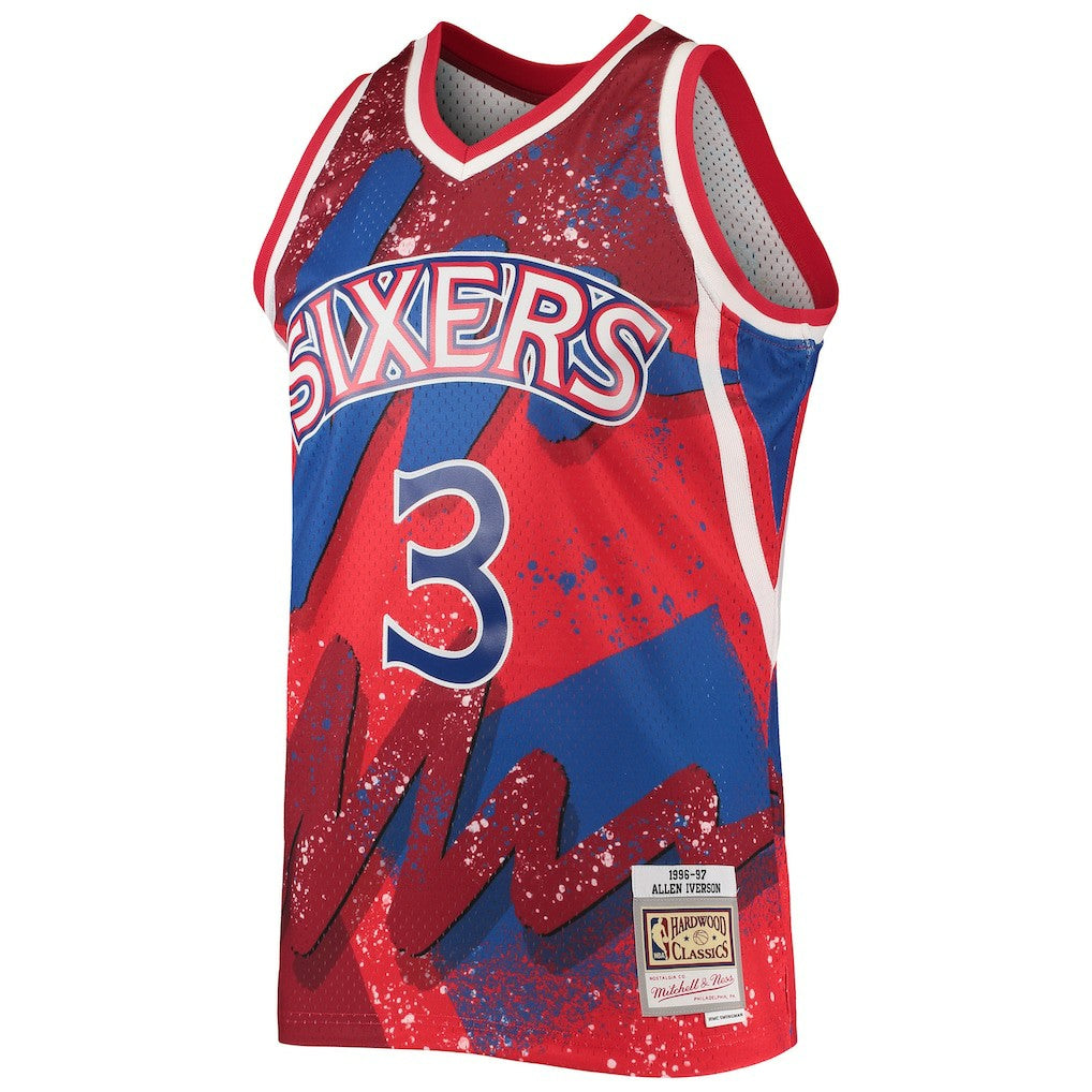 Mitchell & Ness Allen Iverson Philadelphia 76ers Hardwood Classics 1996/97 Hyper Hoops Swingman Jersey