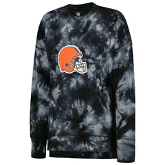 MSX by Michael Strahan Women's Bailey Tie-Dye Tri-Blend Pullover Sweatshirt - Cleveland Browns Pullover