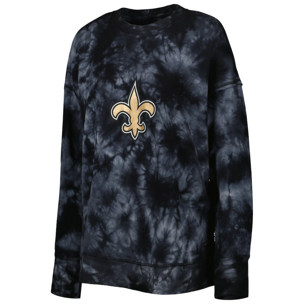 MSX by Michael Strahan Women's Bailey Tie-Dye Tri-Blend Pullover Sweatshirt - New Orleans Saints Pullover