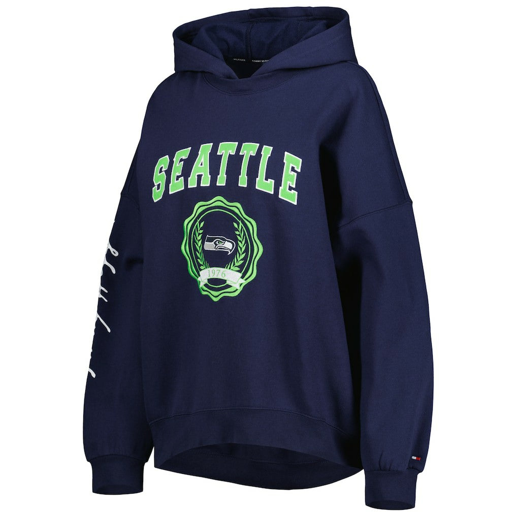 Tommy Hilfiger Women's Becca Drop Shoulder Pullover Hoodie - Seattle Seahawks Hoodies