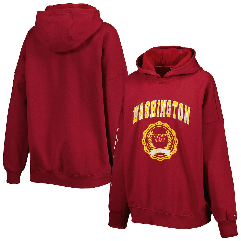 Tommy Hilfiger Women's Becca Drop Shoulder Pullover Hoodie - Washington Commanders Hoodies