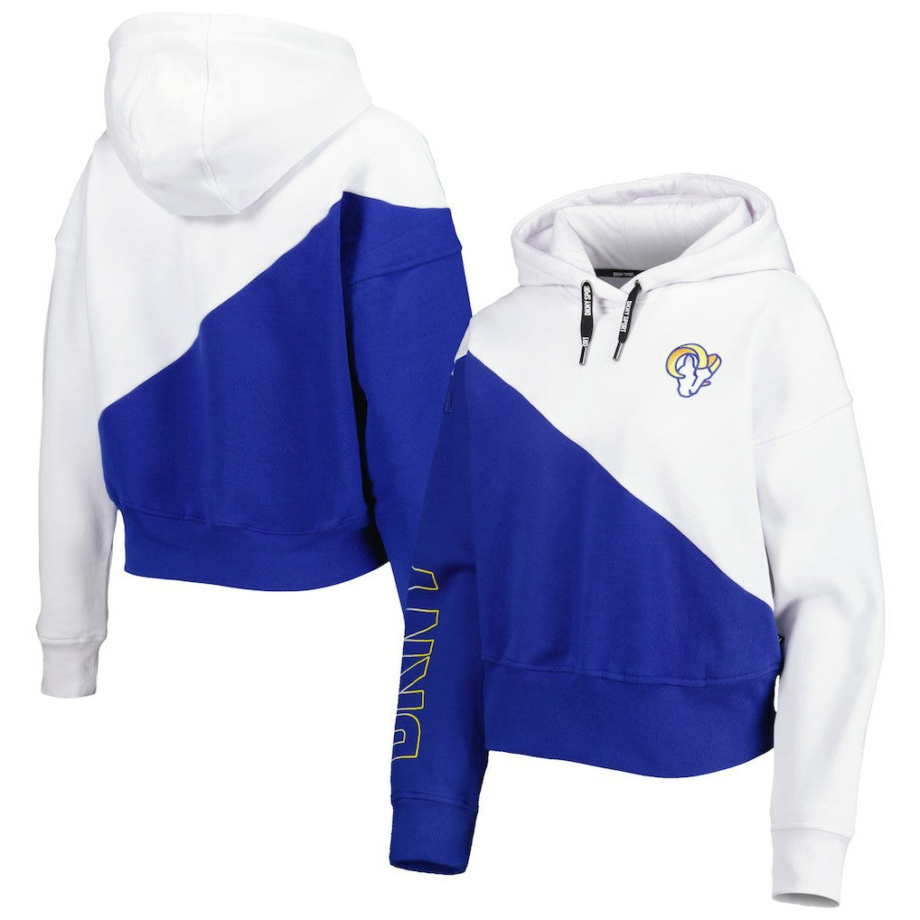 DKNY Sport Women's Bobbi Color Blocked Pullover Hoodie - Los Angeles Rams Hoodies
