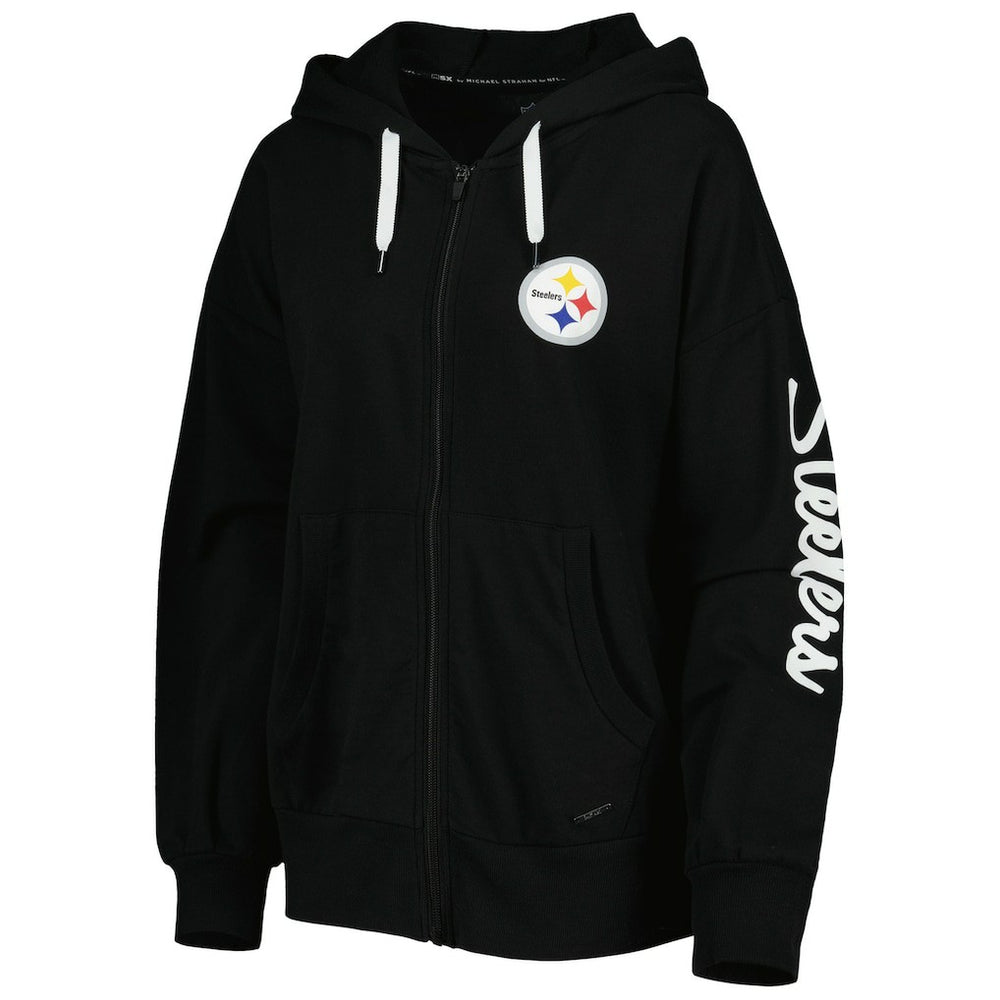 MSX by Michael Strahan Women's Emerson Lightweight Full-Zip Hoodie - Pittsburgh Steelers Hoodies