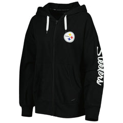 MSX by Michael Strahan Women's Emerson Lightweight Full-Zip Hoodie - Pittsburgh Steelers Hoodies