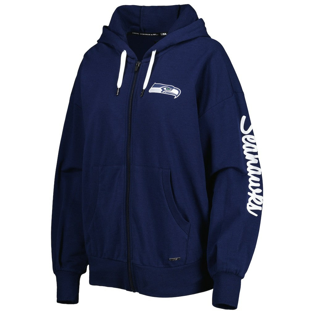 MSX by Michael Strahan Women's Emerson Lightweight Full-Zip Hoodie - Seattle Seahawks Hoodies