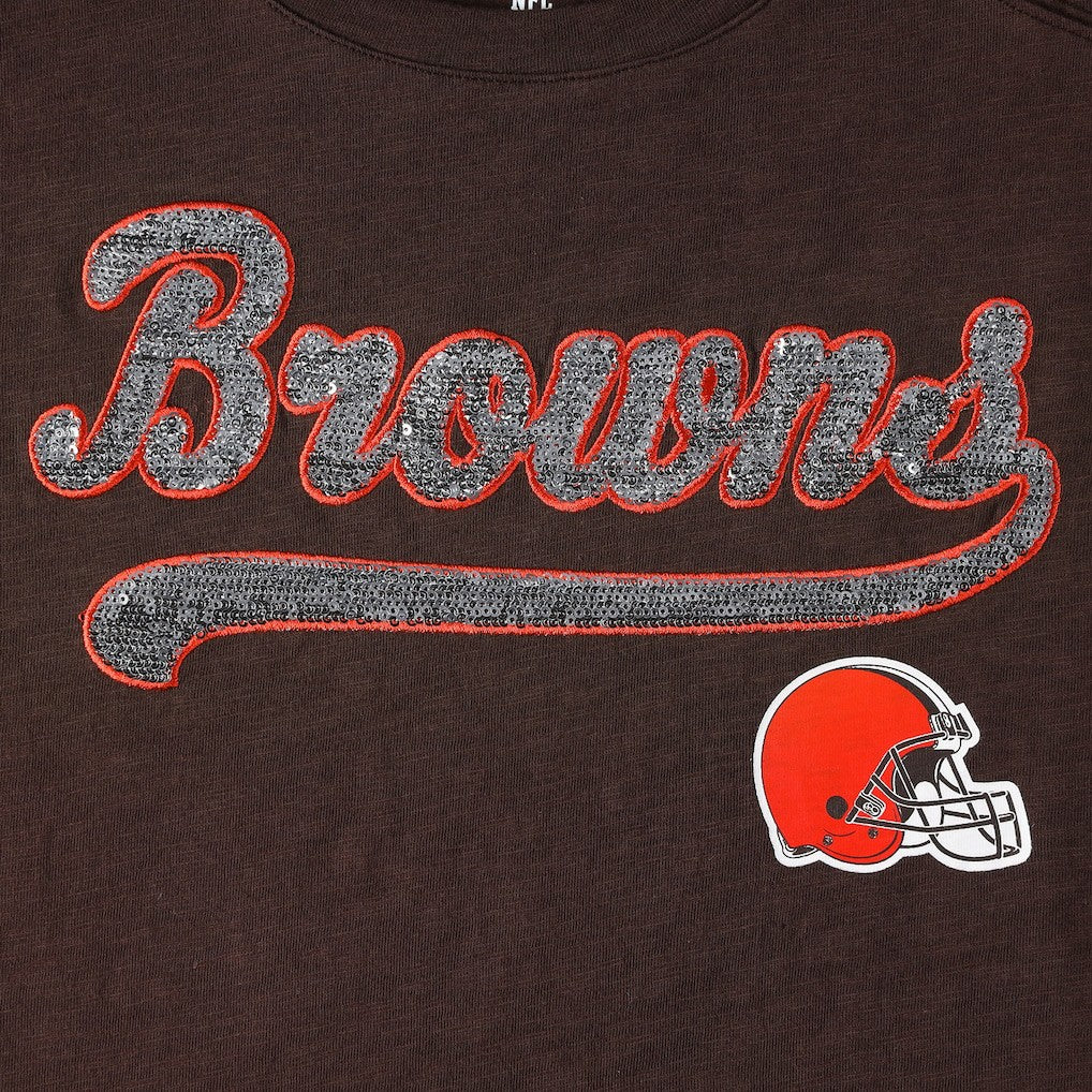 Tommy Hilfiger Women's Justine Long Sleeve Tunic T-Shirt - Cleveland Browns T-shirts