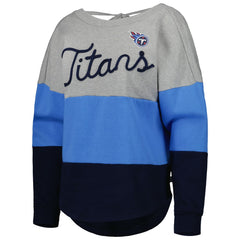 Touch Women's Outfield Deep V-Back Waist Length Pullover Sweatshirt - Tennessee Titans Pullover