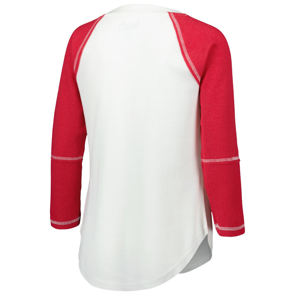 Touch Women's Rebel Raglan Tri-Blend 3/4-Sleeve Lace-Up V-Neck T-Shirt - Tampa Bay Buccaneers T-shirts