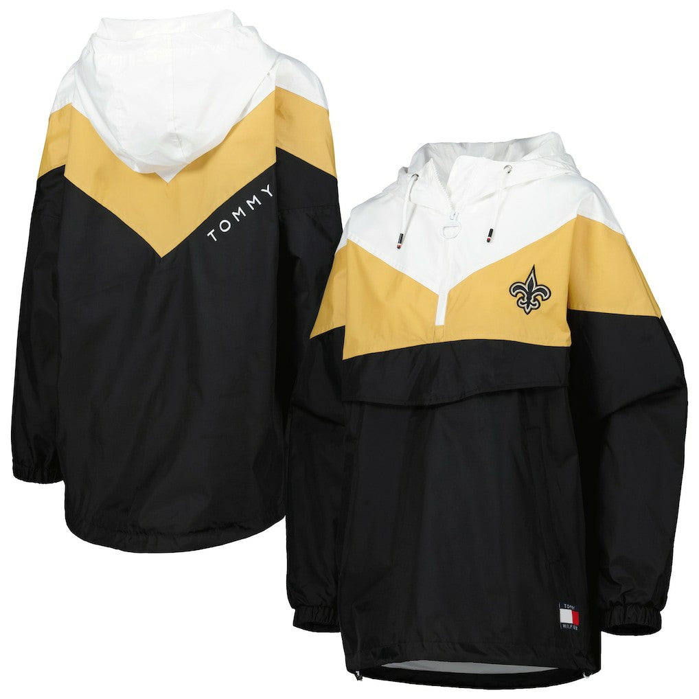 Tommy Hilfiger Women's Staci Half-Zip Hoodie Windbreaker Jacket - New Orleans Saints Hoodies