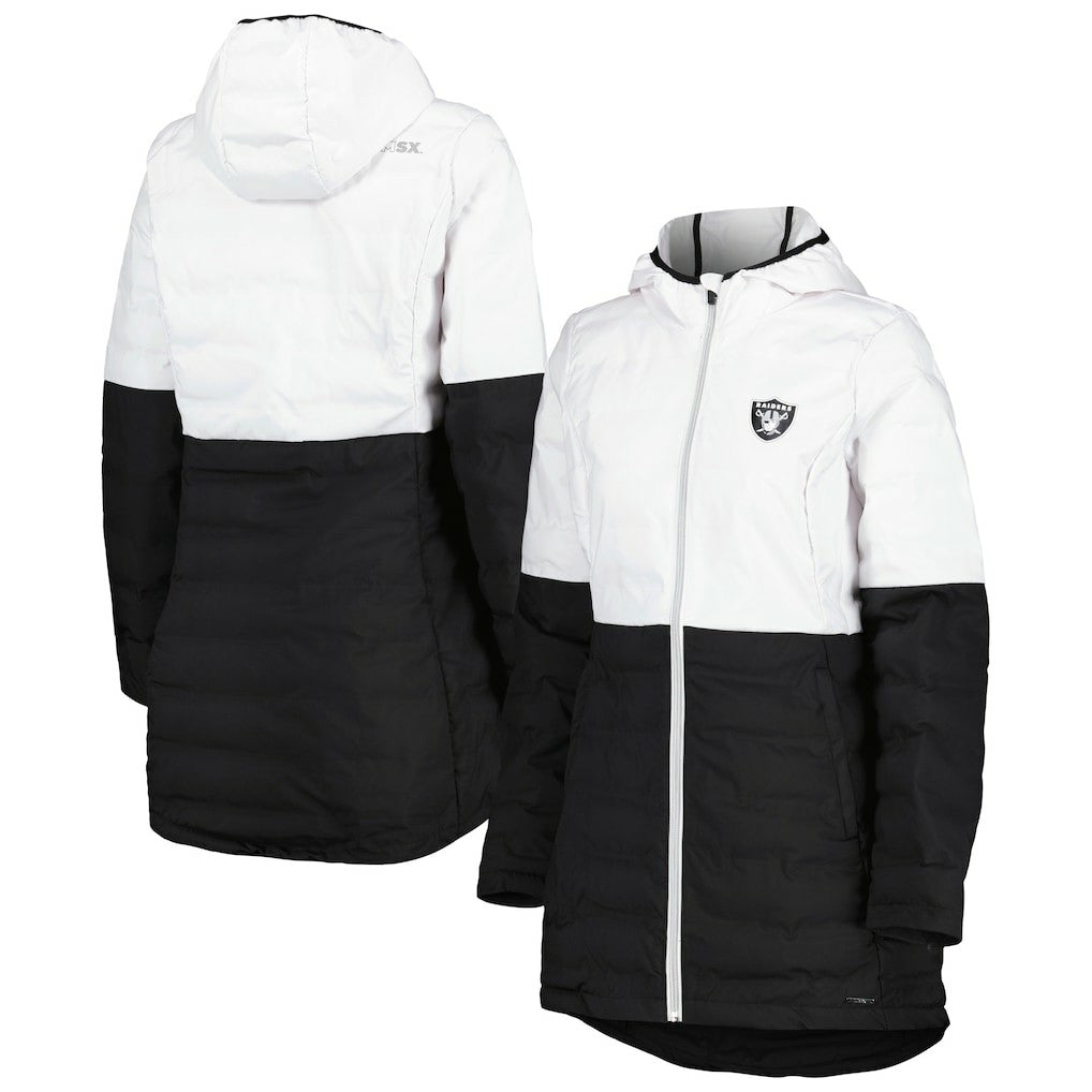 MSX by Michael Strahan Women's Willow Quilted Hoodie Full-Zip Jacket - Las Vegas Raiders Hoodies