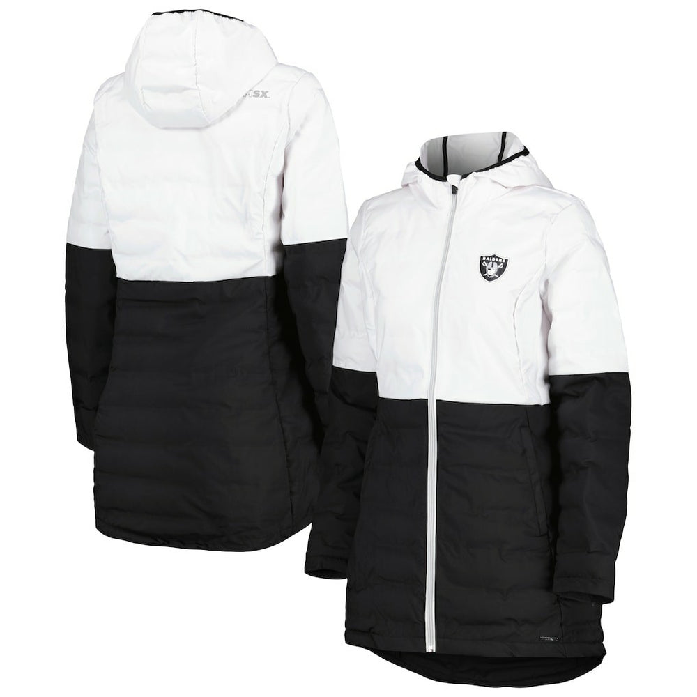 MSX by Michael Strahan Women's Willow Quilted Hoodie Full-Zip Jacket - Las Vegas Raiders Hoodies