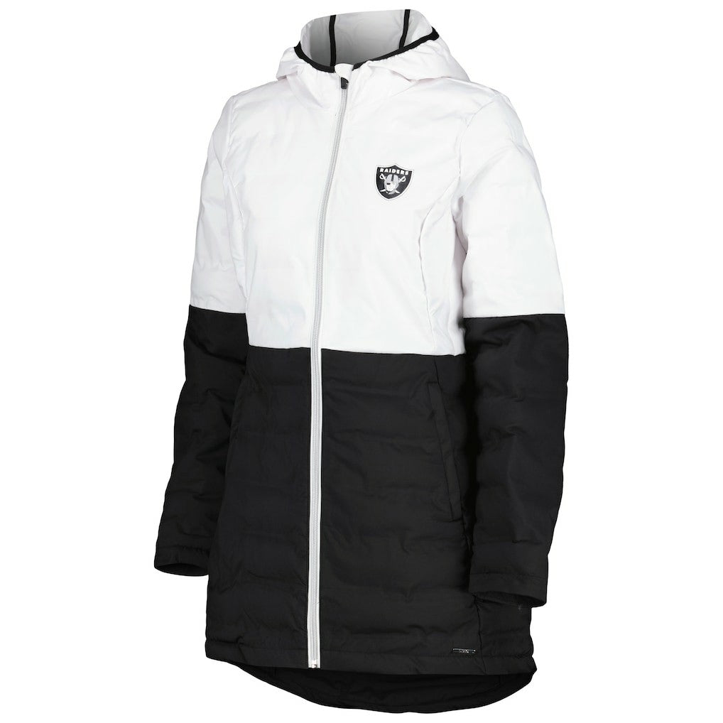 MSX by Michael Strahan Women's Willow Quilted Hoodie Full-Zip Jacket - Las Vegas Raiders Hoodies
