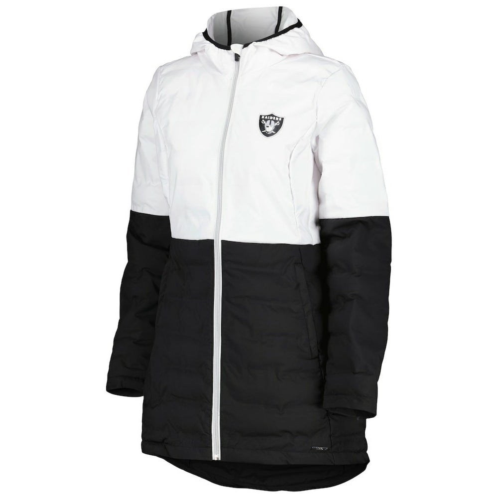 MSX by Michael Strahan Women's Willow Quilted Hoodie Full-Zip Jacket - Las Vegas Raiders Hoodies