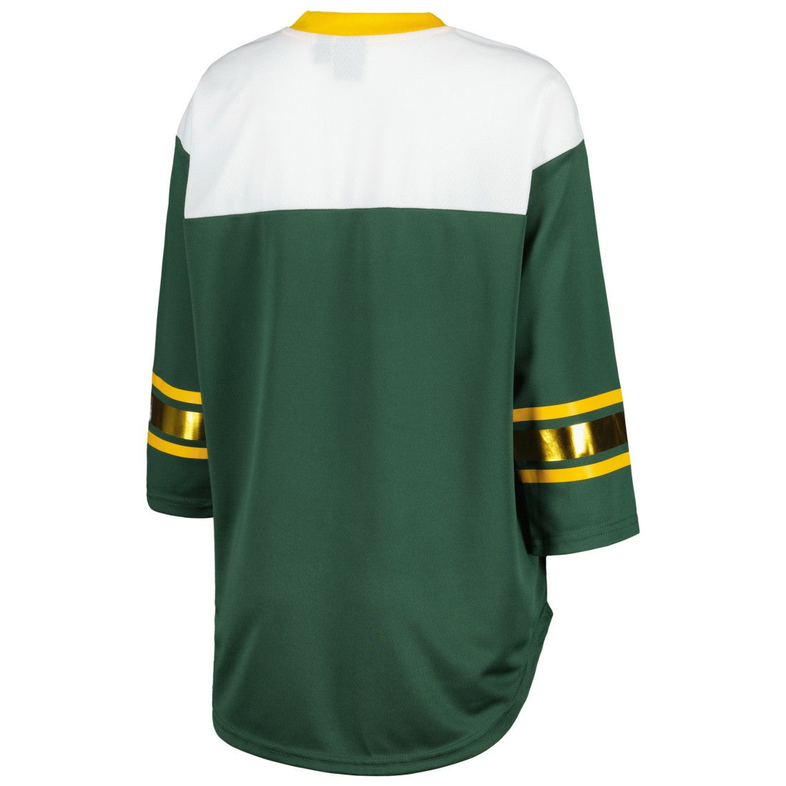 G-III 4Her by Carl Banks Women's Double Team 3/4-Sleeve Lace-Up T-Shirt - Green Bay Packers T-shirts