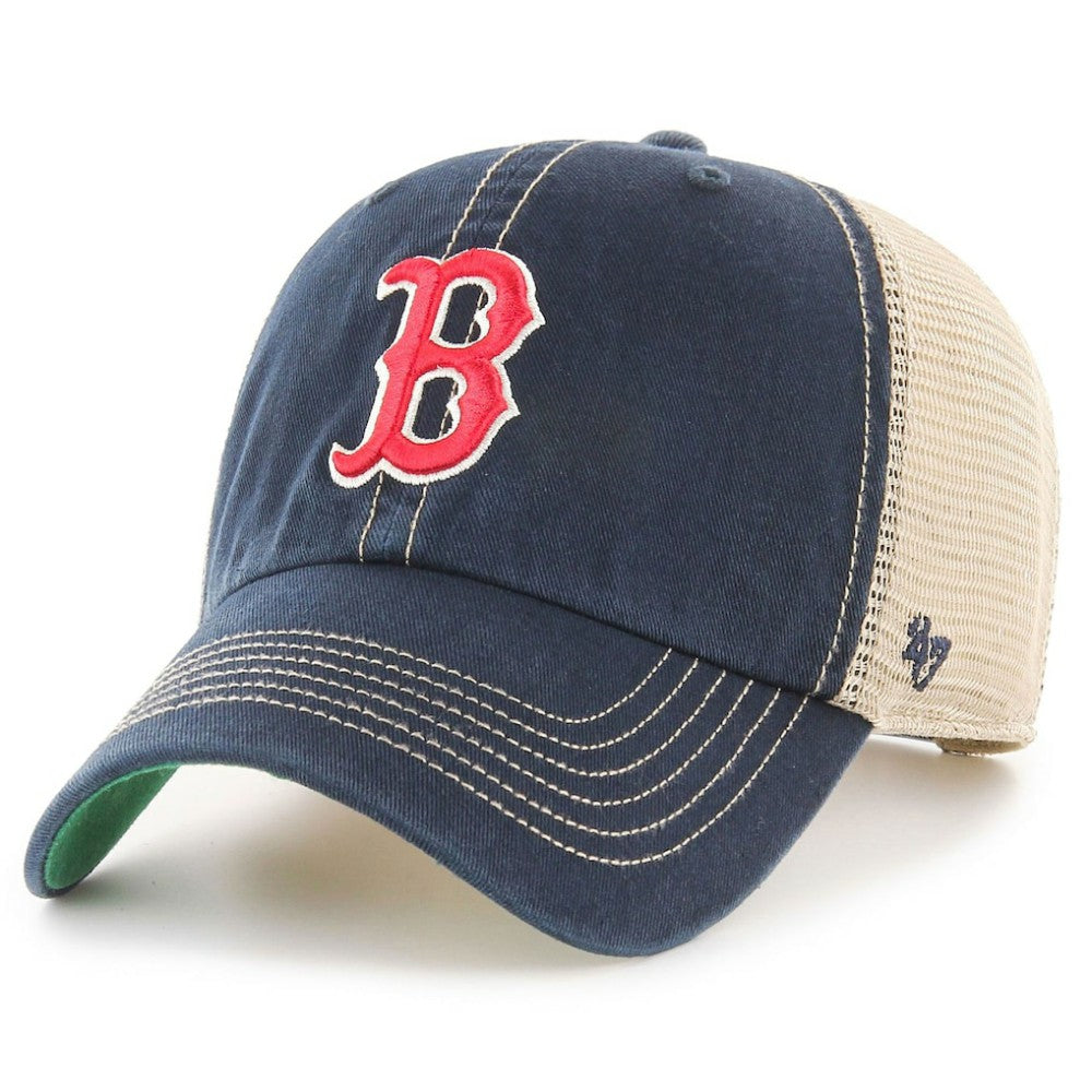 Navy/Cream Boston Red Sox '47 Team Logo Trawler Clean Up Trucker Snapback Hat