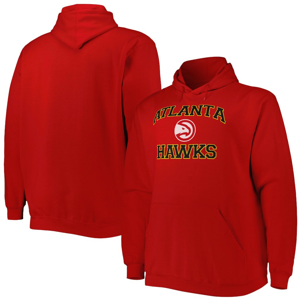 Atlanta Hawks Big & Tall Heart & Soul Pullover Hoodie
