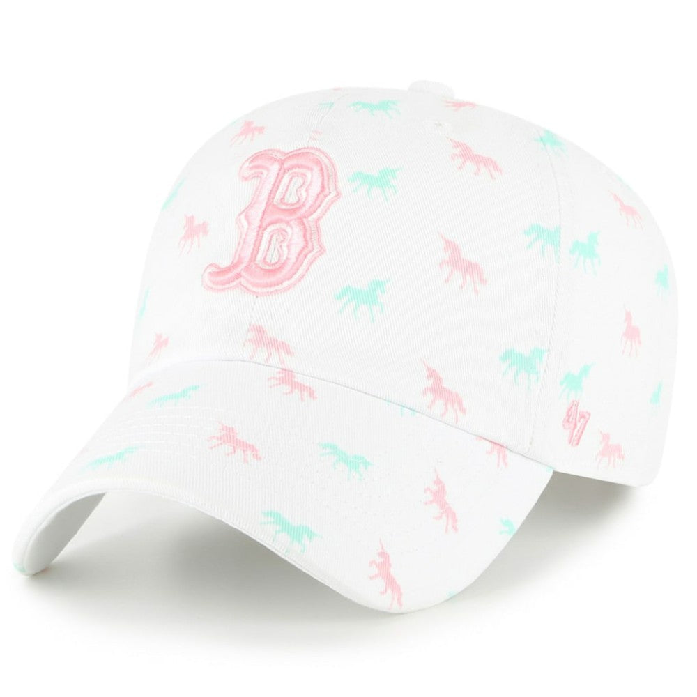 White Boston Red Sox '47 Youth Clean Up Adjustable Hat