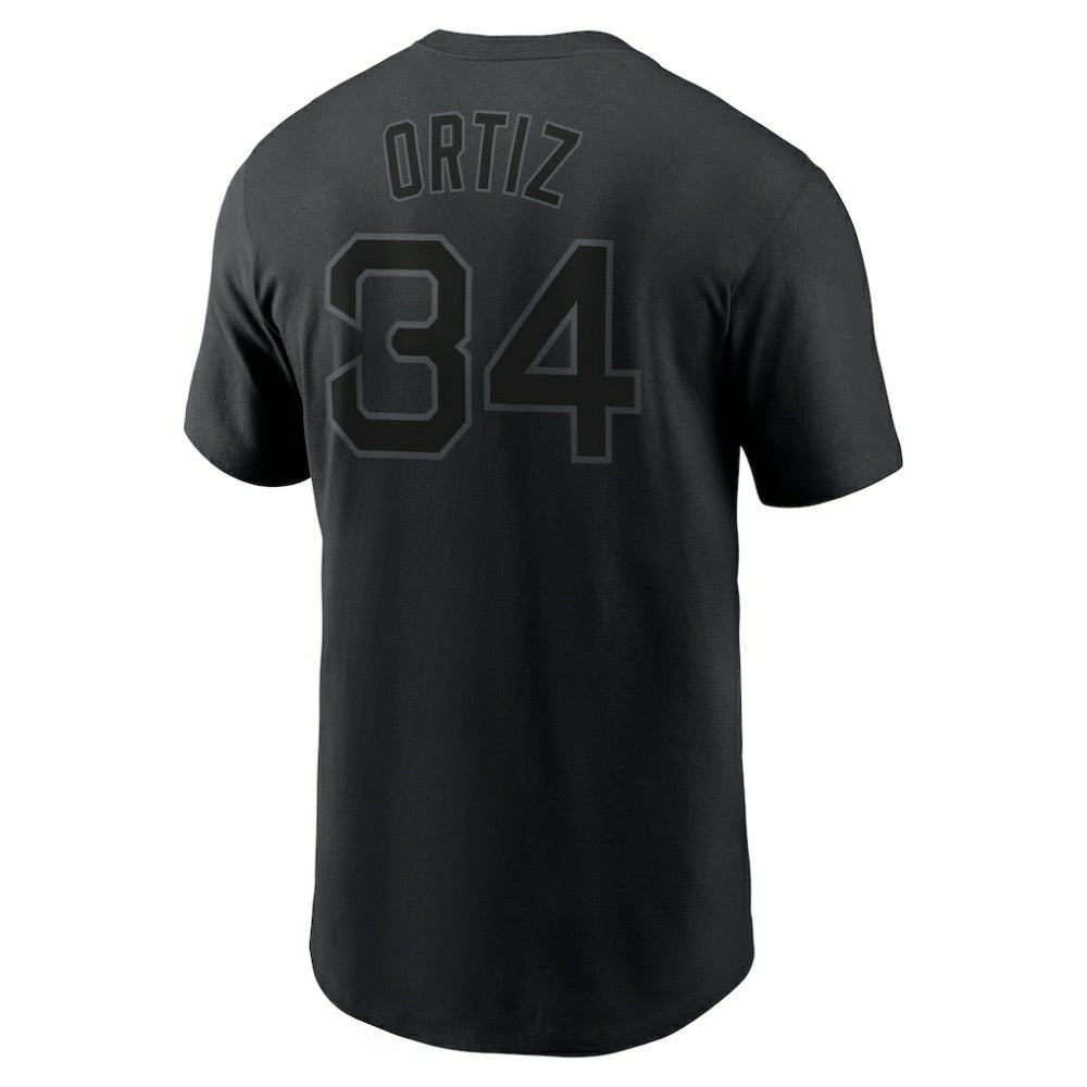 Black David Ortiz Boston Red Sox Nike Name & Number T-Shirt