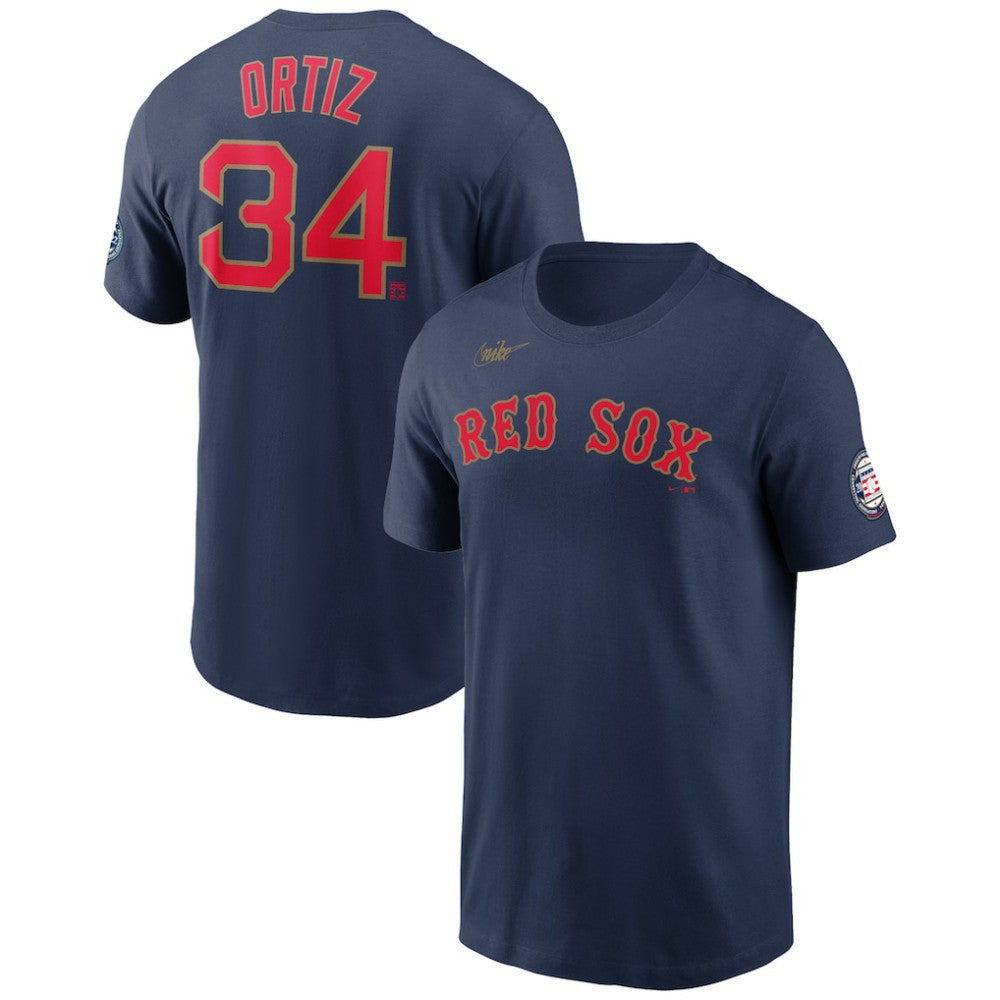 Navy David Ortiz Boston Red Sox Nike Name & Number T-Shirt
