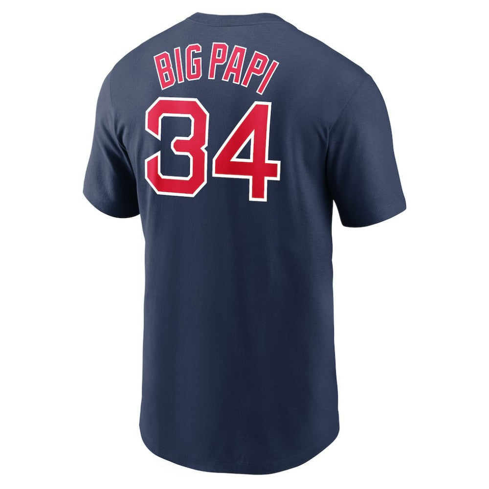 Navy David Ortiz Boston Red Sox Nike Name & Number Wordmark T-Shirt
