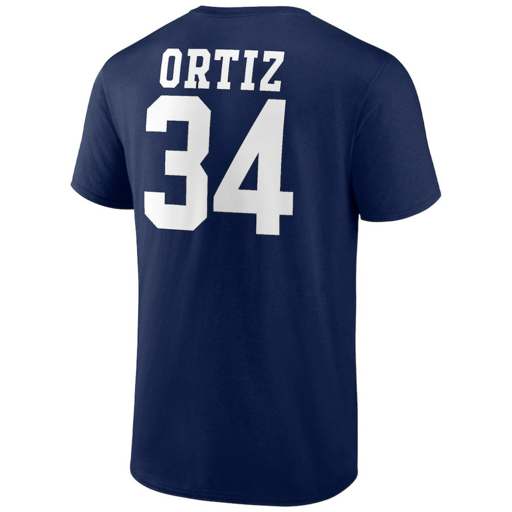 Navy David Ortiz Boston Red Sox Fanatics Logo Graphic T-Shirt