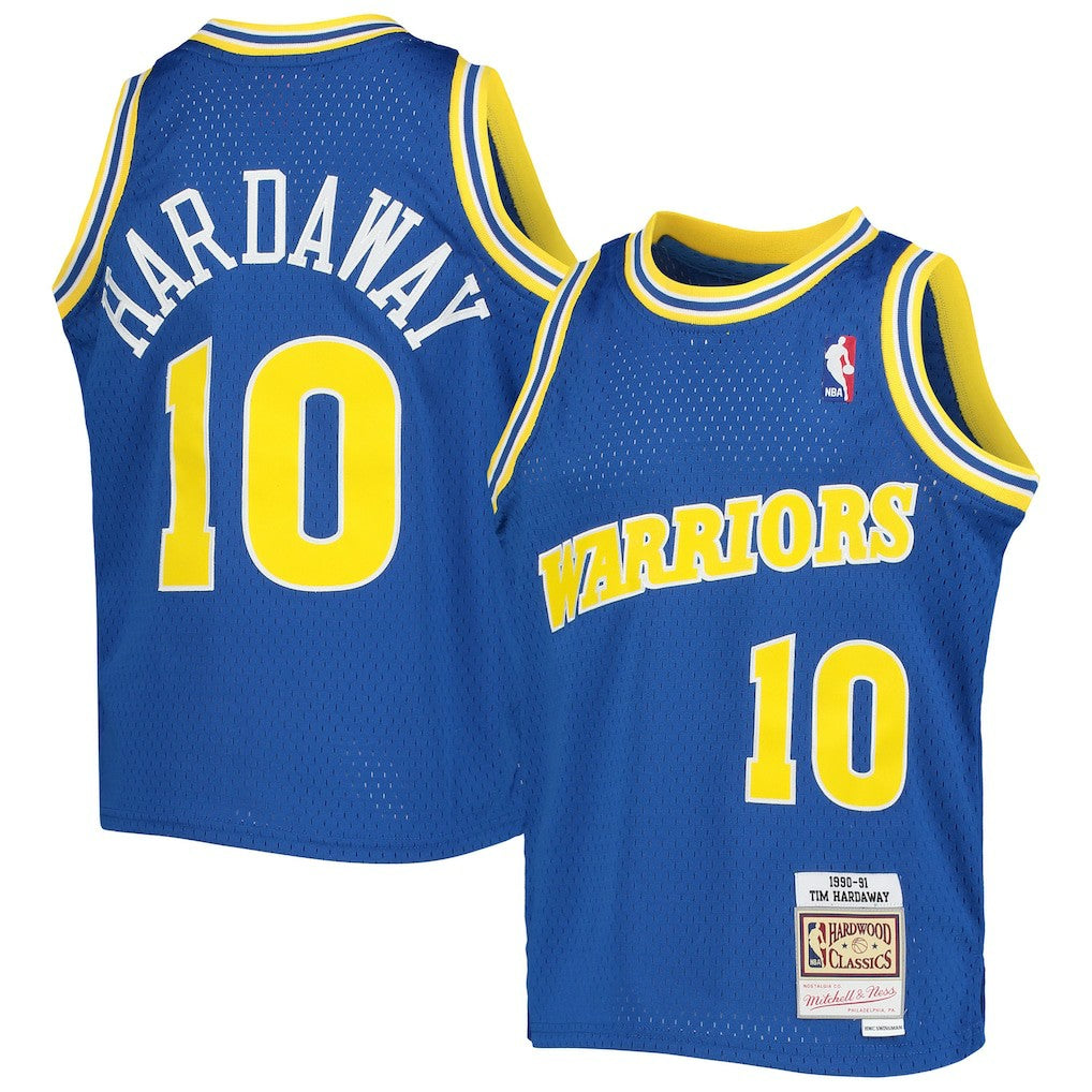 Mitchell & Ness Tim Hardaway Golden State Warriors Youth 1990/91 Hardwood Classics Swingman Jersey sale