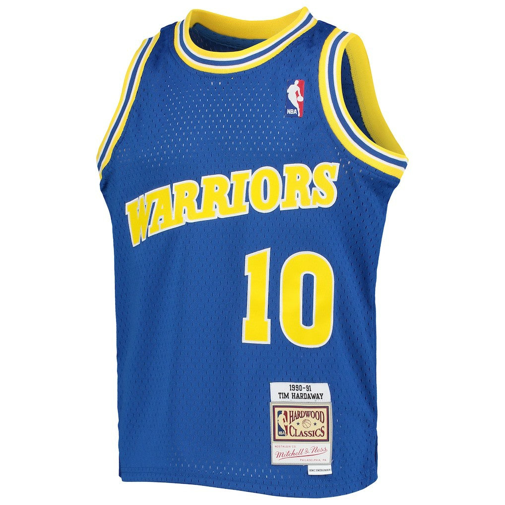 Mitchell & Ness Tim Hardaway Golden State Warriors Youth 1990/91 Hardwood Classics Swingman Jersey sale