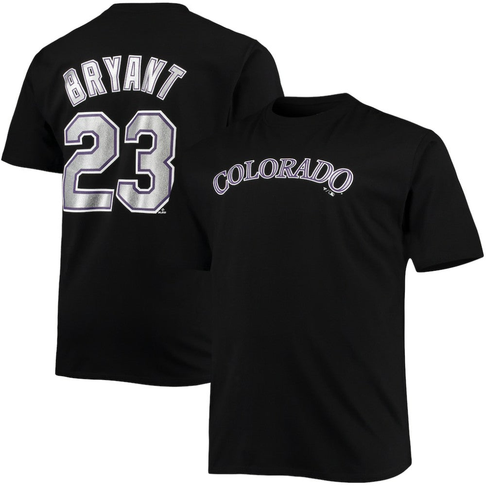 Black Kris Bryant Colorado Rockies Fanatics Big & Tall Name & Number T-Shirt
