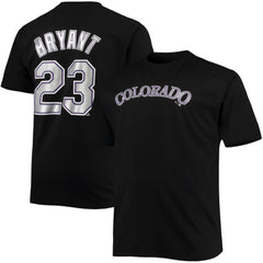 Black Kris Bryant Colorado Rockies Fanatics Big & Tall Name & Number T-Shirt